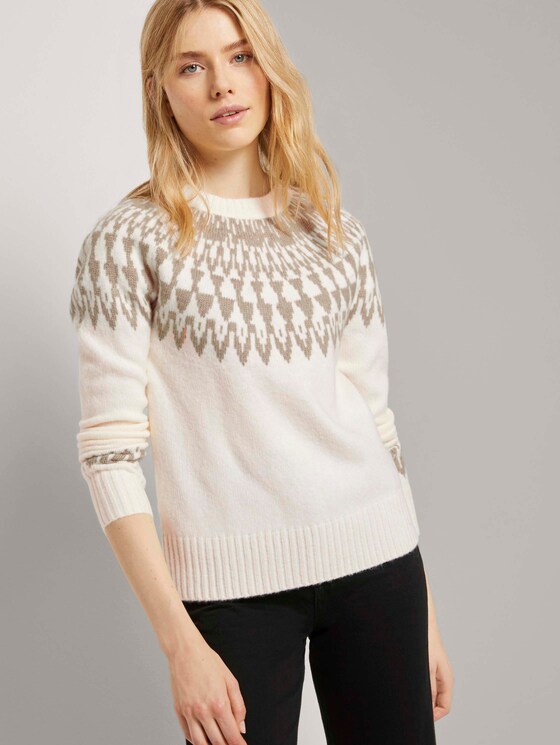 Pullover mit Shetland-Muster - Frauen - soft powder beige Pullover mit Shetland-Muster - Frauen - soft powder beige - 5 - TOM TAILOR