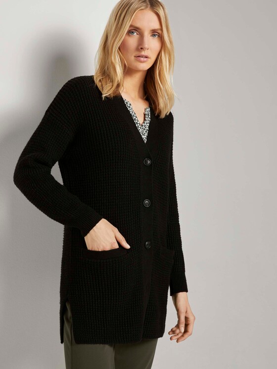 black soft cardigan