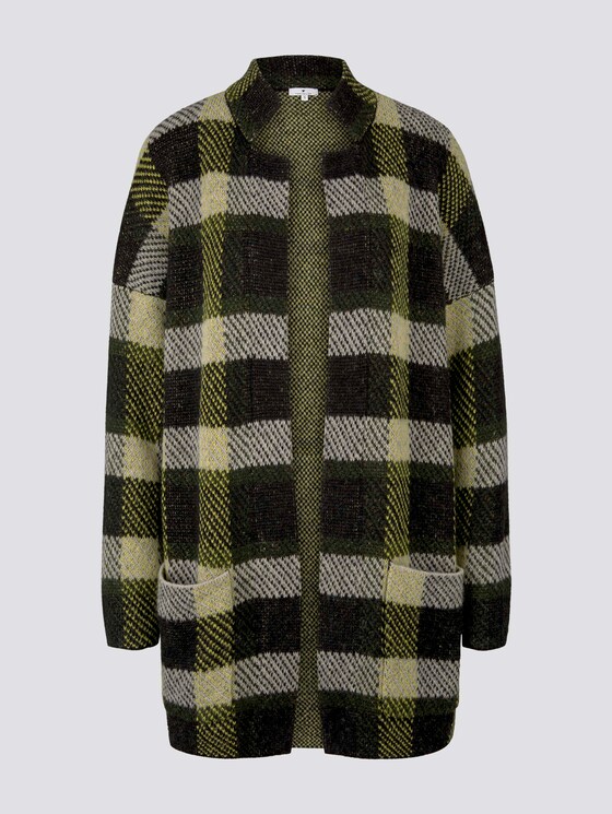 Karierter Strickmantel - Frauen - black yellow check knitted Karierter Strickmantel - Frauen - black yellow check knitted - 7 - TOM TAILOR
