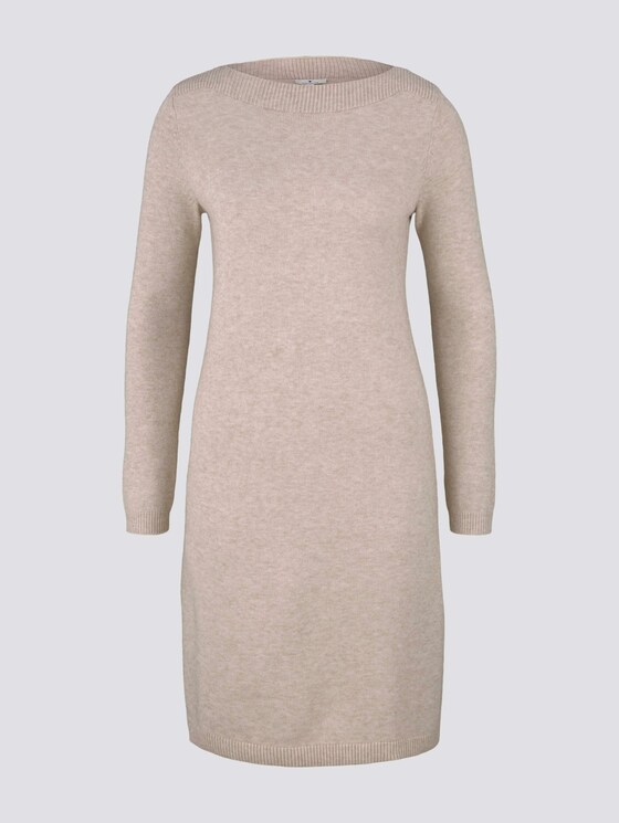 Strickkleid mit U-Boot-Ausschnitt - Frauen - desert sand melange Strickkleid mit U-Boot-Ausschnitt - Frauen - desert sand melange - 7 - TOM TAILOR