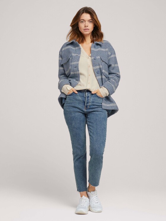 Bluse mit Tunnelzug - Frauen - cozy beige melange Bluse mit Tunnelzug - Frauen - cozy beige melange - 3 - TOM TAILOR Denim