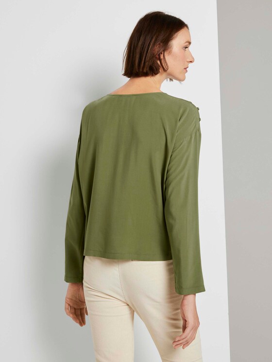 Lockere Bluse mit Knopfleisten - Frauen - moss green Lockere Bluse mit Knopfleisten - Frauen - moss green - 2 - TOM TAILOR Denim