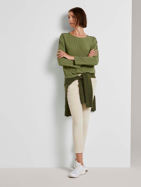 Lockere Bluse mit Knopfleisten - Frauen - moss green Lockere Bluse mit Knopfleisten - Frauen - moss green - 3 - TOM TAILOR Denim