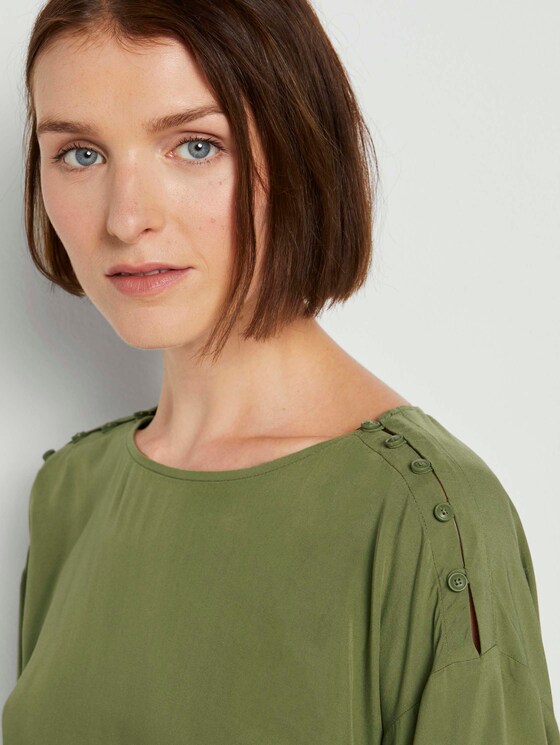Lockere Bluse mit Knopfleisten - Frauen - moss green Lockere Bluse mit Knopfleisten - Frauen - moss green - 9 - TOM TAILOR Denim