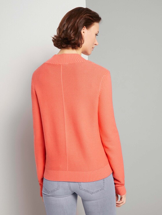 Strickpullover mit Ottoman Struktur - Frauen - strong peach tone Strickpullover mit Ottoman Struktur - Frauen - strong peach tone - 2 - TOM TAILOR
