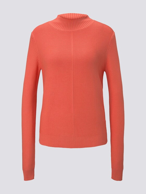Strickpullover mit Ottoman Struktur - Frauen - strong peach tone Strickpullover mit Ottoman Struktur - Frauen - strong peach tone - 7 - TOM TAILOR