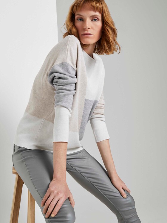Gebreide trui met vleermuismouwen - Vrouwen - Whisper White Gebreide trui met vleermuismouwen - Vrouwen - Whisper White - 5 - TOM TAILOR