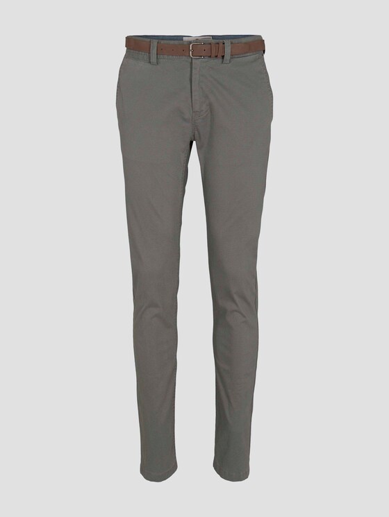 Gemusterte Chino Hose mit Gürtel - Männer - grey navy minimal design Gemusterte Chino Hose mit Gürtel - Männer - grey navy minimal design - 7 - TOM TAILOR