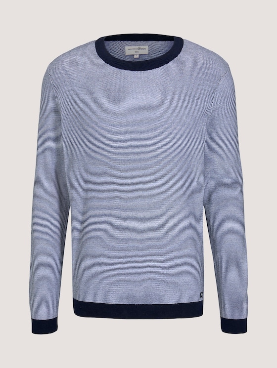 Strukturierter Pullover - Männer - navy white arc design Strukturierter Pullover - Männer - navy white arc design - 7 - TOM TAILOR Denim