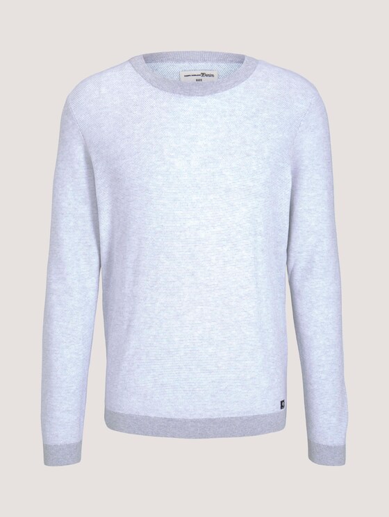 Strukturierter Pullover - Männer - grey white arc design Strukturierter Pullover - Männer - grey white arc design - 7 - TOM TAILOR Denim