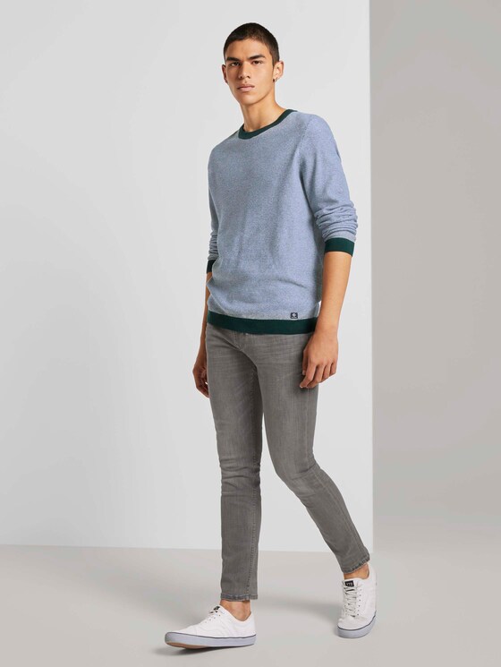 Strukturierter Pullover - Männer - green white arc design Strukturierter Pullover - Männer - green white arc design - 3 - TOM TAILOR Denim