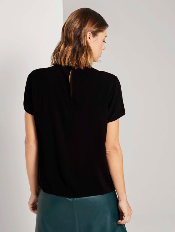 T-Shirt mit Spitze - Frauen - Deep Black T-Shirt mit Spitze - Frauen - Deep Black - 2 - TOM TAILOR Denim