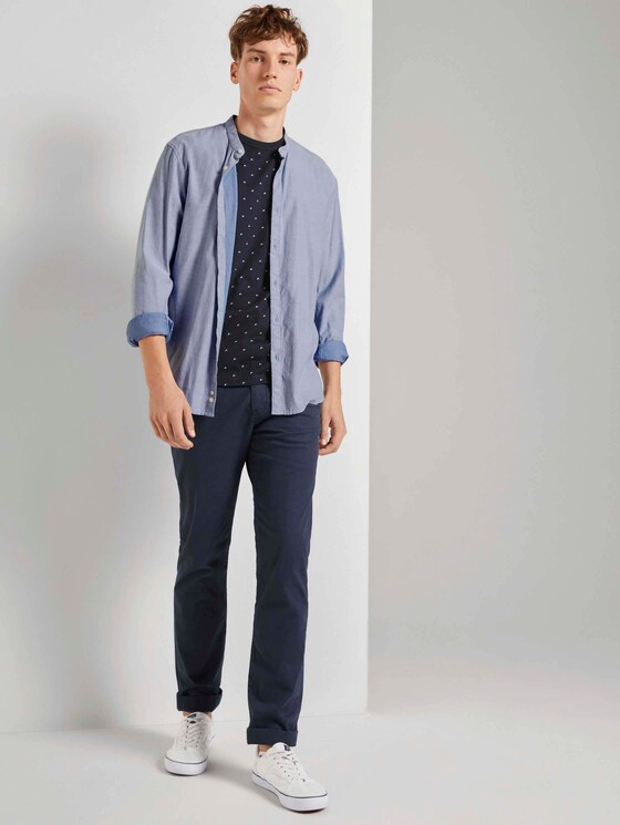 Gemustertes T-Shirt - Männer - navy triangle stripe print Gemustertes T-Shirt - Männer - navy triangle stripe print - 3 - TOM TAILOR Denim