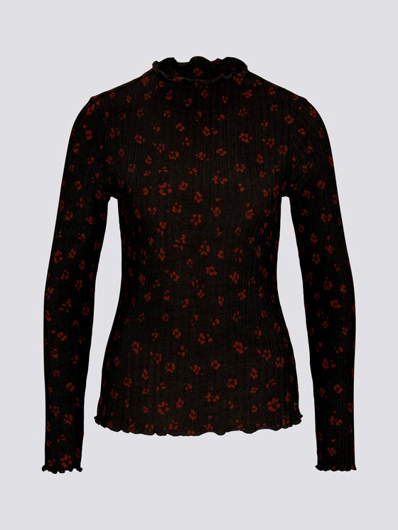 Langarmshirt mit Blumen Print - Frauen - black rust flower print Langarmshirt mit Blumen Print - Frauen - black rust flower print - 7 - TOM TAILOR Denim
