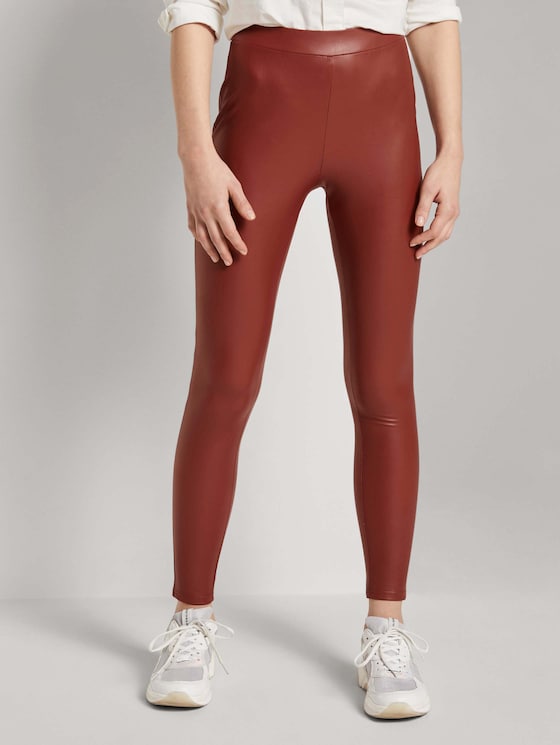 Kunstleder Leggings - Frauen - Rust Orange Kunstleder Leggings - Frauen - Rust Orange - 1 - TOM TAILOR Denim