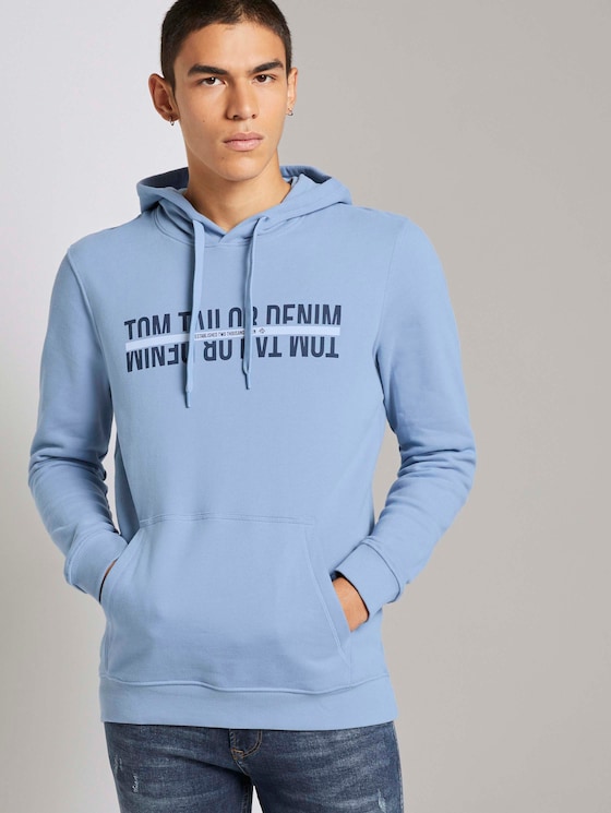 Hoodie met print - Mannen - Light Blue Indigo Hoodie met print - Mannen - Light Blue Indigo - 5 - TOM TAILOR Denim