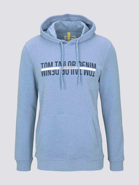 Hoodie met print - Mannen - Light Blue Indigo Hoodie met print - Mannen - Light Blue Indigo - 7 - TOM TAILOR Denim