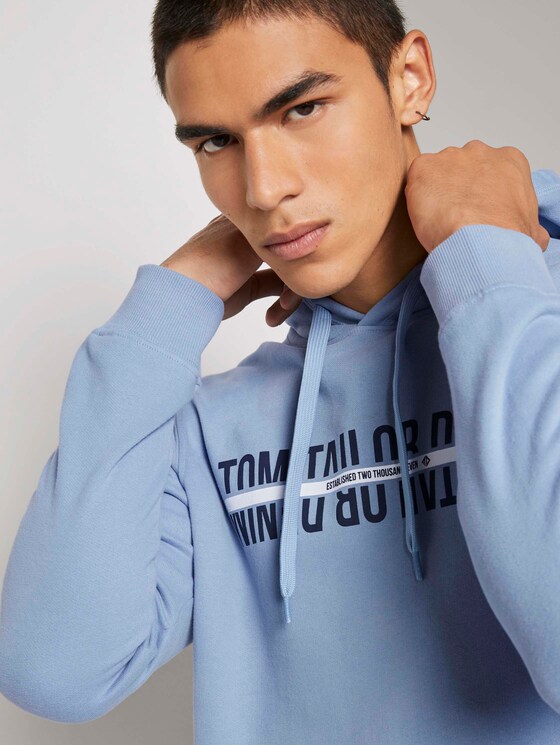 Hoodie met print - Mannen - Light Blue Indigo Hoodie met print - Mannen - Light Blue Indigo - 9 - TOM TAILOR Denim