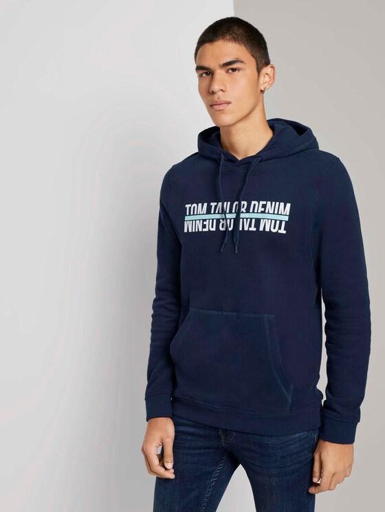 Hoodie mit Print - Männer - Sky Captain Blue Hoodie mit Print - Männer - Sky Captain Blue - 1 - TOM TAILOR Denim