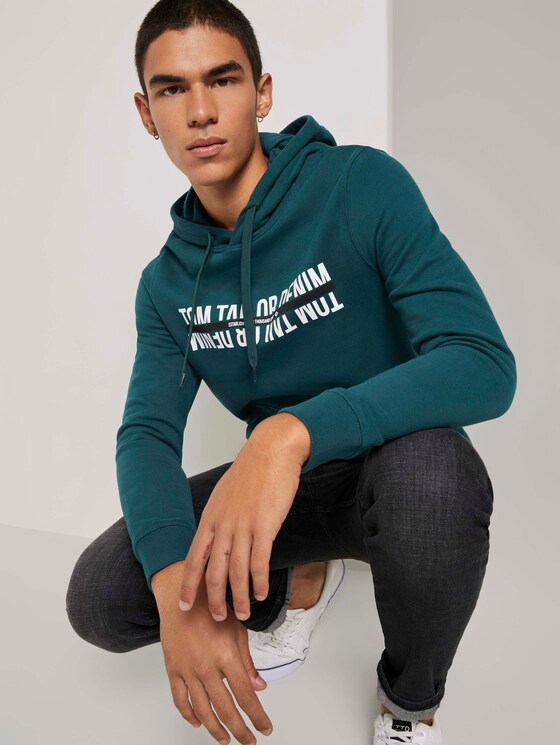 Hoodie mit Print - Männer - Deep Green Lake Hoodie mit Print - Männer - Deep Green Lake - 5 - TOM TAILOR Denim