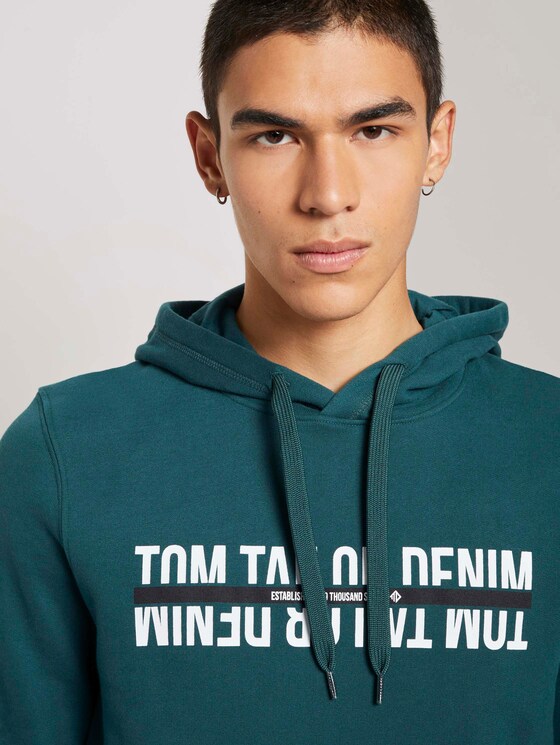 Hoodie mit Print - Männer - Deep Green Lake Hoodie mit Print - Männer - Deep Green Lake - 9 - TOM TAILOR Denim