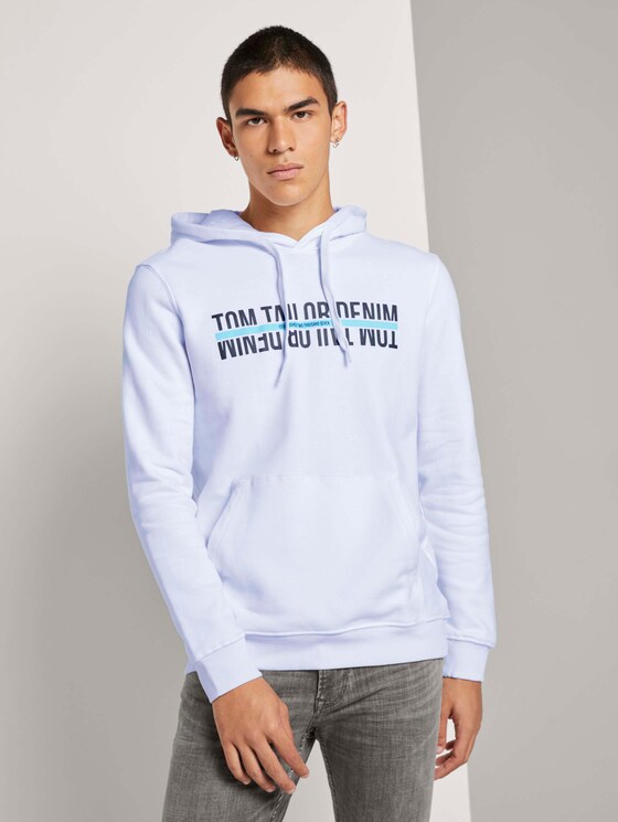 Hoodie met print - Mannen - White Hoodie met print - Mannen - White - 1 - TOM TAILOR Denim