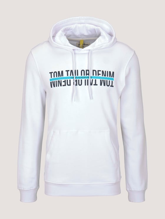 Hoodie met print - Mannen - White Hoodie met print - Mannen - White - 7 - TOM TAILOR Denim