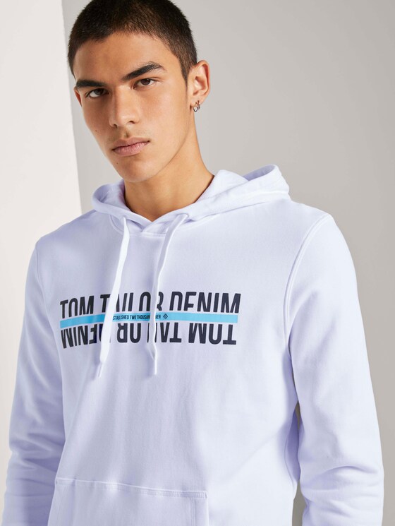 Hoodie met print - Mannen - White Hoodie met print - Mannen - White - 9 - TOM TAILOR Denim