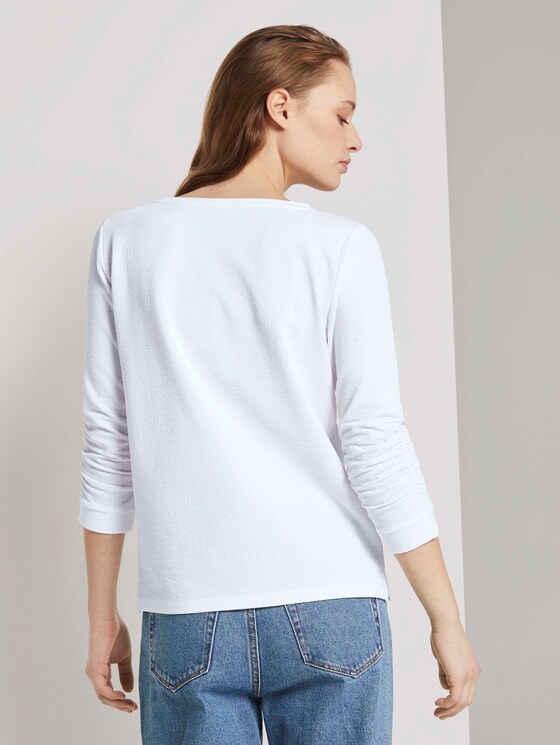 Strukturiertes Sweatshirt - Frauen - Off White Strukturiertes Sweatshirt - Frauen - Off White - 2 - TOM TAILOR Denim