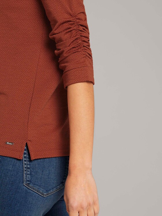 Strukturiertes Sweatshirt - Frauen - Rust Orange Strukturiertes Sweatshirt - Frauen - Rust Orange - 10 - TOM TAILOR Denim