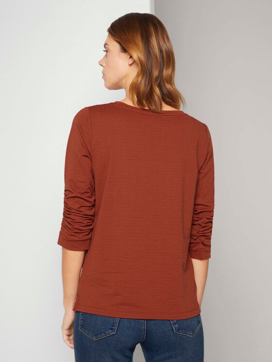 Strukturiertes Sweatshirt - Frauen - Rust Orange Strukturiertes Sweatshirt - Frauen - Rust Orange - 2 - TOM TAILOR Denim