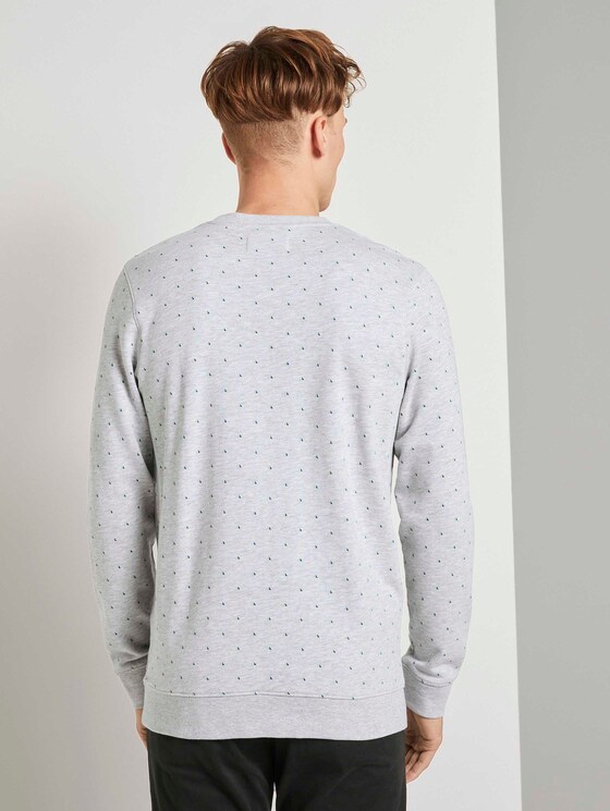 Gemustertes Sweatshirt - Männer - grey triangle stripe print Gemustertes Sweatshirt - Männer - grey triangle stripe print - 2 - TOM TAILOR Denim