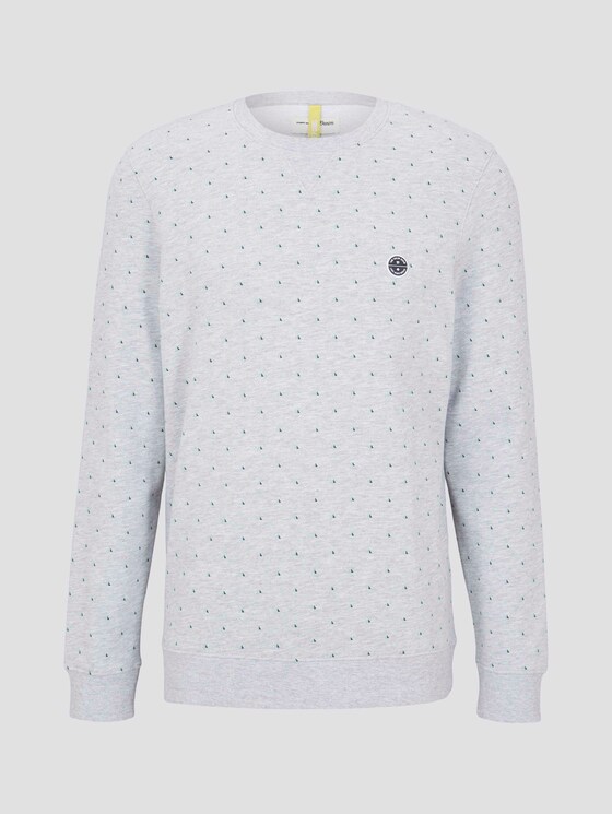 Gemustertes Sweatshirt - Männer - grey triangle stripe print Gemustertes Sweatshirt - Männer - grey triangle stripe print - 7 - TOM TAILOR Denim
