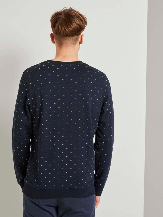Gemustertes Sweatshirt - Männer - navy triangle stripe print Gemustertes Sweatshirt - Männer - navy triangle stripe print - 2 - TOM TAILOR Denim