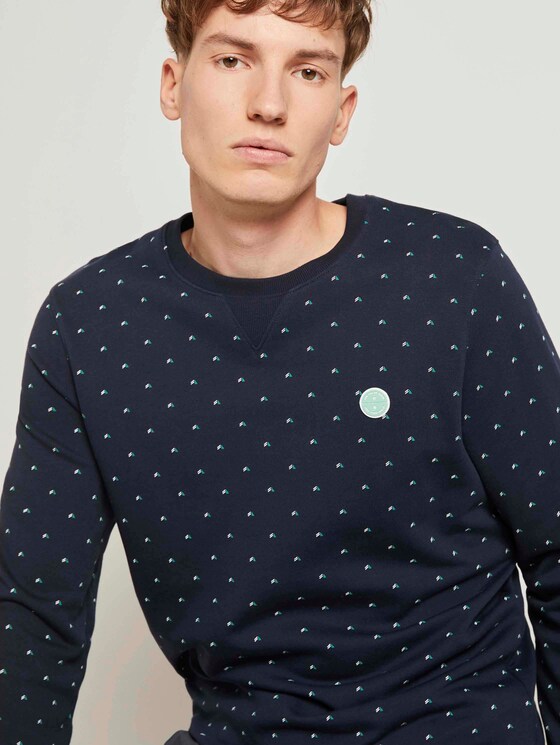 Gemustertes Sweatshirt - Männer - navy triangle stripe print Gemustertes Sweatshirt - Männer - navy triangle stripe print - 9 - TOM TAILOR Denim