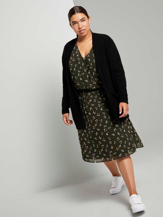 Boucle Cardigan mit Taschen - Frauen - Deep Black Boucle Cardigan mit Taschen - Frauen - Deep Black - 3 - My True Me