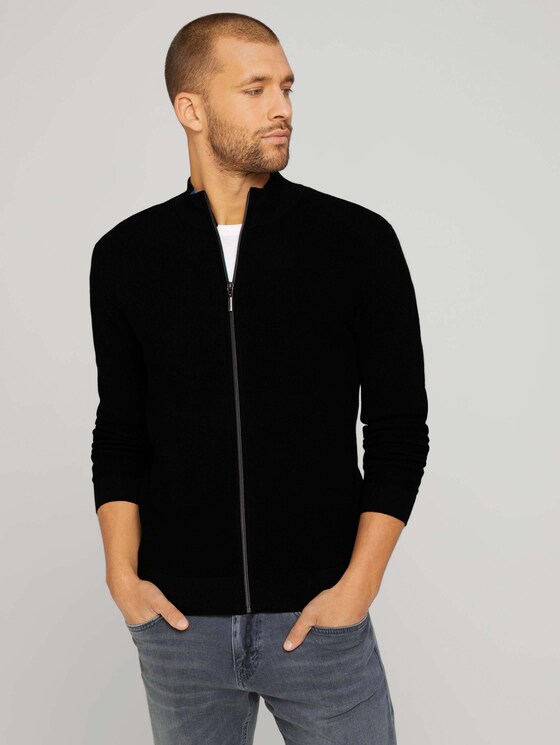Strickjacke mit Seide - Männer - Black Strickjacke mit Seide - Männer - Black - 5 - TOM TAILOR