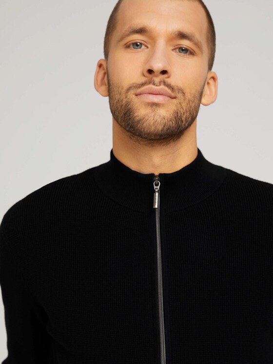 Strickjacke mit Seide - Männer - Black Strickjacke mit Seide - Männer - Black - 9 - TOM TAILOR