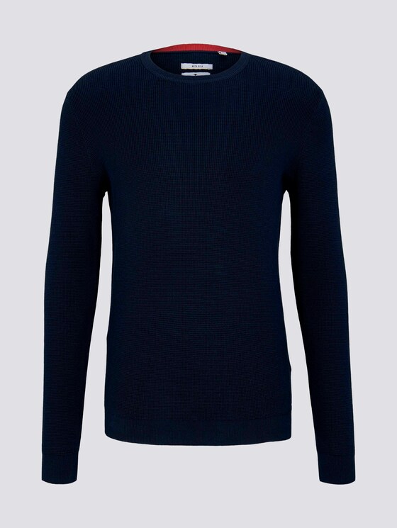 Strickpullover mit Seide - Männer - Sky Captain Blue Strickpullover mit Seide - Männer - Sky Captain Blue - 7 - TOM TAILOR