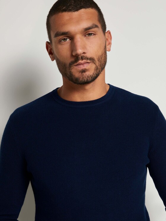 Strickpullover mit Seide - Männer - Sky Captain Blue Strickpullover mit Seide - Männer - Sky Captain Blue - 9 - TOM TAILOR