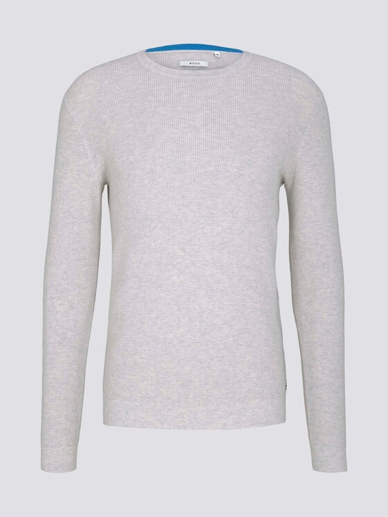 Strickpullover mit Seide - Männer - Light Medium Grey Melange Strickpullover mit Seide - Männer - Light Medium Grey Melange - 7 - TOM TAILOR