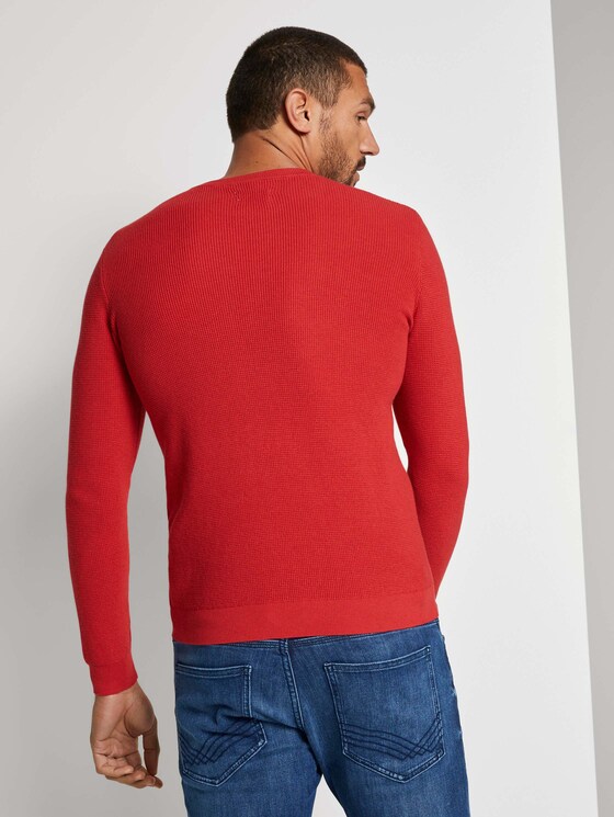 Strickpullover mit Seide - Männer - Powerful Red Strickpullover mit Seide - Männer - Powerful Red - 2 - TOM TAILOR