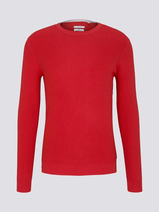 Strickpullover mit Seide - Männer - Powerful Red Strickpullover mit Seide - Männer - Powerful Red - 7 - TOM TAILOR