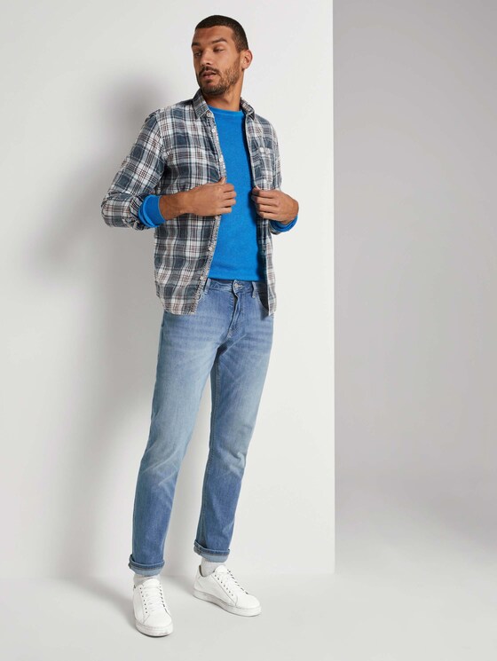 Strickpullover mit Seide - Männer - bright ibiza blue Strickpullover mit Seide - Männer - bright ibiza blue - 3 - TOM TAILOR