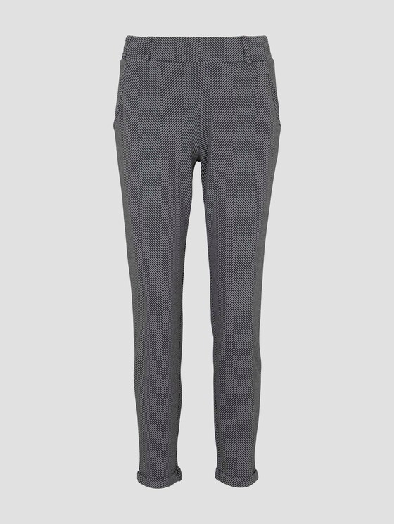 Gemusterte Loose Fit Hose - Frauen - dark grey herringbone Gemusterte Loose Fit Hose - Frauen - dark grey herringbone - 7 - TOM TAILOR