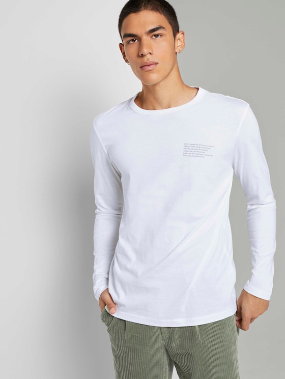 Langarmshirt mit Prints - Männer - White Langarmshirt mit Prints - Männer - White - 5 - TOM TAILOR Denim