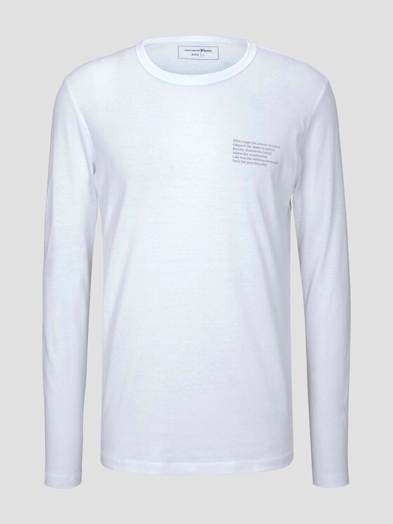 Langarmshirt mit Prints - Männer - White Langarmshirt mit Prints - Männer - White - 7 - TOM TAILOR Denim