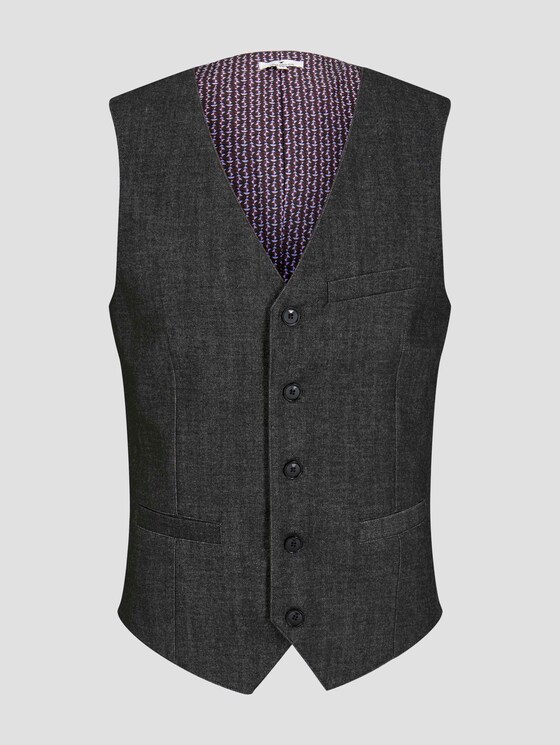 Strukturierte Weste - Männer - dark grey structure Strukturierte Weste - Männer - dark grey structure - 7 - TOM TAILOR