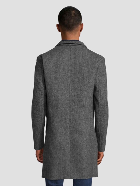 Wollen Jas met Melange zicht - Mannen - grey melange twill Wollen Jas met Melange zicht - Mannen - grey melange twill - 2 - TOM TAILOR Denim