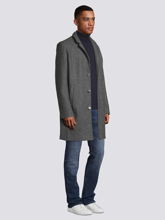 Wollen Jas met Melange zicht - Mannen - grey melange twill Wollen Jas met Melange zicht - Mannen - grey melange twill - 3 - TOM TAILOR Denim